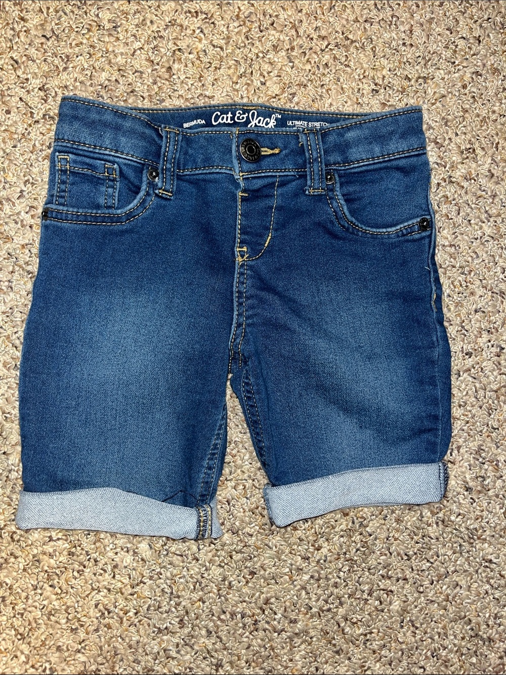 🍀6/$20 Cat & Jack Dark Blue Roll-Cuff Denim Shorts